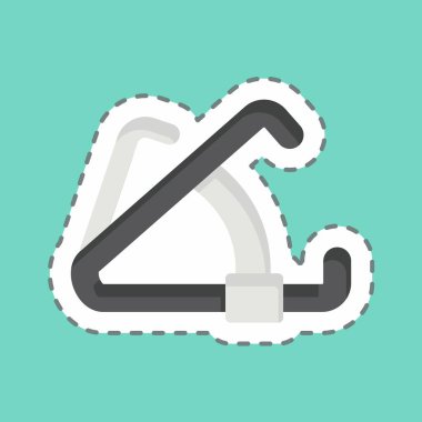 Çıkartma hattı Caliper 'ı kesti. Kozmetoloji sembolüyle ilgili. dizayn edilebilir