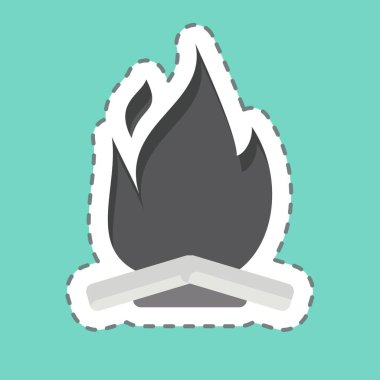 Çıkartma hattı Kamp Ateşi 'ni kesti. Işık sembolüyle ilgili. dizayn edilebilir