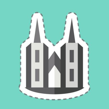 Çıkartma çizgisi Katedral 'i kesti. House sembolüyle ilgili. dizayn edilebilir