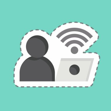 Çıkartma hattı kesildi. Bağlan. Wifi sembolüyle ilgili. dizayn edilebilir