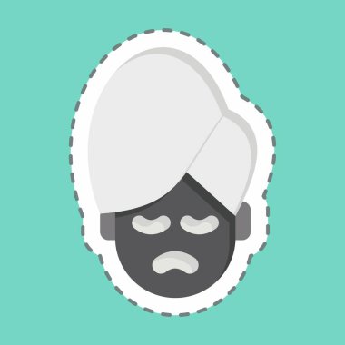 Çıkartma hattı Contour Plastik 'i kesti. Kozmetoloji sembolüyle ilgili. dizayn edilebilir