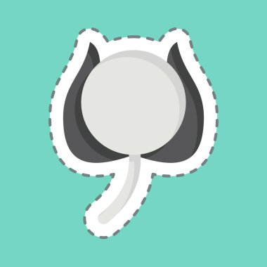 Çıkartma çizgisi Cotton 'ı kesti. Yatak sembolü ile ilgili. dizayn edilebilir