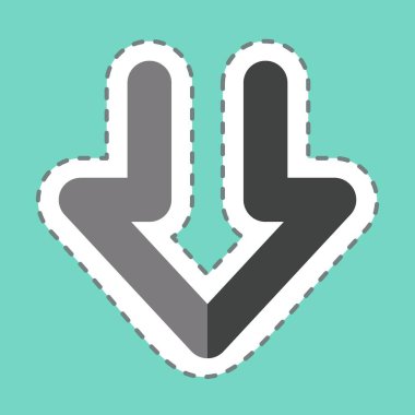 Çıkartma hattı kesildi. İndirme sembolü ile ilgili İndirme 1. dizayn edilebilir