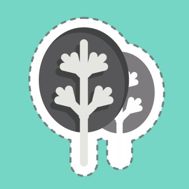 Etiket çizgisi Eco 'yu kesti. Yatak sembolü ile ilgili. dizayn edilebilir