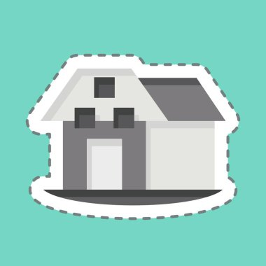 Çıkartma hattı Çiftlik Evi 'ni kesti. House sembolüyle ilgili. dizayn edilebilir