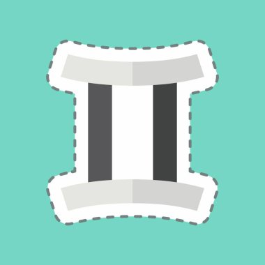 Etiket çizgisi Gemini 'yi kesti. Astroloji sembolüyle ilgili. dizayn edilebilir