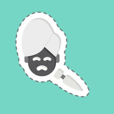 Çıkartma hattı Donanım Kozmetikolojisini kesti. Kozmetoloji sembolüyle ilgili. dizayn edilebilir