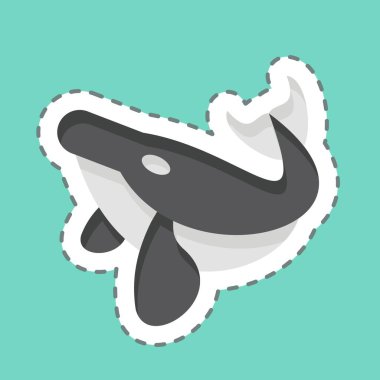 Çıkartma hattı Humback Whale 'i kesti. Hawaii sembolüyle ilgili. dizayn edilebilir