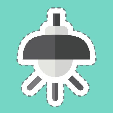 Çıkartma çizgisi Lamba 'yı kesti. Işık sembolüyle ilgili. dizayn edilebilir