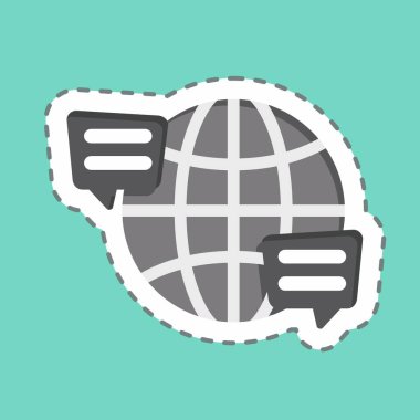 Çıkartma çizgisi dilimizi kesti. Konuşma sembolüyle ilgili. dizayn edilebilir