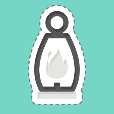 Etiket hattı Fener 'i kesti. Işık sembolüyle ilgili. dizayn edilebilir