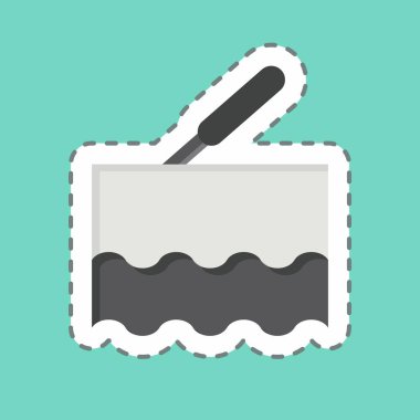 Çıkartma çizgisi Laser 'ı kesti. Kozmetoloji sembolüyle ilgili. dizayn edilebilir