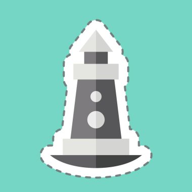 Çıkartma çizgisi Light House 'u kesti. House sembolüyle ilgili. dizayn edilebilir