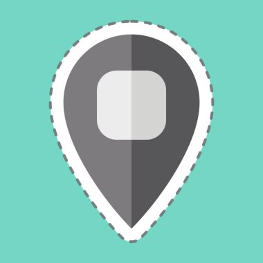 Konum simgesiyle ilgili çıkartma hattı kesme Konum Pin 2. dizayn edilebilir