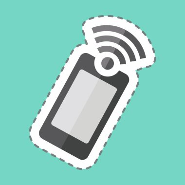 Etiket hattı Mobile 'ı kesti. Wifi sembolüyle ilgili. dizayn edilebilir