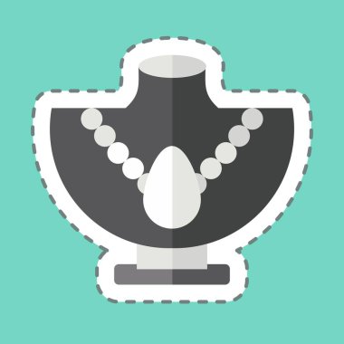 Çıkartma çizgisi Neklace 'ı kesti. Hawaii sembolüyle ilgili. dizayn edilebilir