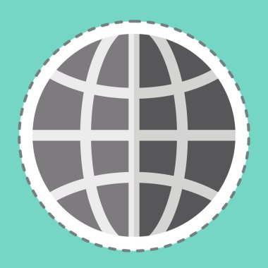 Çıkartma hattı Ağ 'ı kesti. İndirme sembolüyle ilgili. dizayn edilebilir