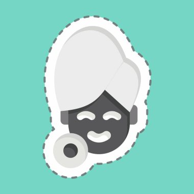 Çıkartma çizgisi Fotoğraf Gençleştirme 'yi kesti. Kozmetoloji sembolüyle ilgili. düzenlenebilir