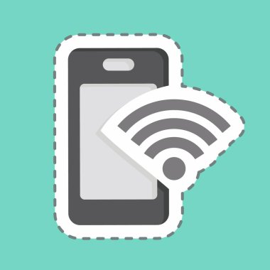 Çıkartma hattı Telefon 'u kesti. Wifi sembolüyle ilgili. dizayn edilebilir