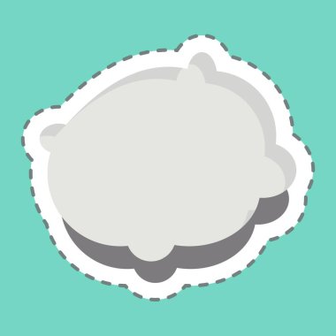 Etiket çizgisi Yastıkları kesti. Yatak sembolü ile ilgili. dizayn edilebilir