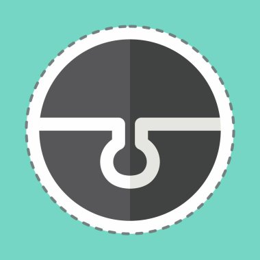 Çıkartma hattı Pore Clearing 'i kesti. Kozmetoloji sembolüyle ilgili. dizayn edilebilir