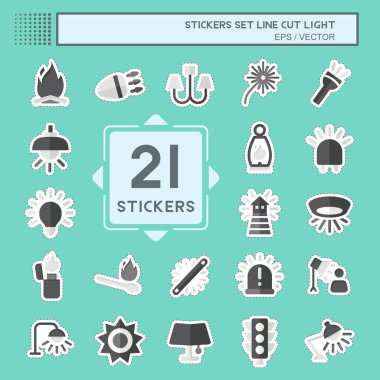 Çıkartma çizgisi Set Light 'ı kesti. Kutlama sembolüyle ilgili. dizayn edilebilir