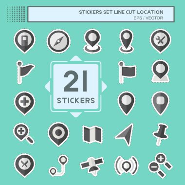 Çıkartma çizgisi kesimi Konumu Ayarla. Tatil sembolüyle ilgili. dizayn edilebilir