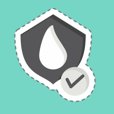 Çıkartma hattı Shield 'ı kesti. Yatak sembolü ile ilgili. dizayn edilebilir