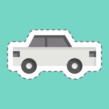 Etiket şeridi taksiyi kesti. Ulaşım sembolüyle ilgili. dizayn edilebilir