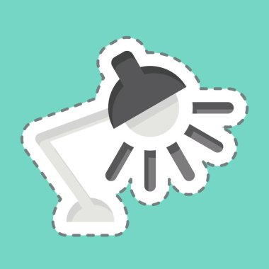 Çıkartma çizgisi, Çalışma Lambası. Işık sembolüyle ilgili. dizayn edilebilir