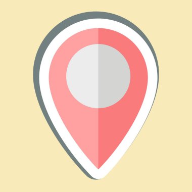 Çıkartma Lokasyon Pin. Konum sembolüyle ilgili. dizayn edilebilir