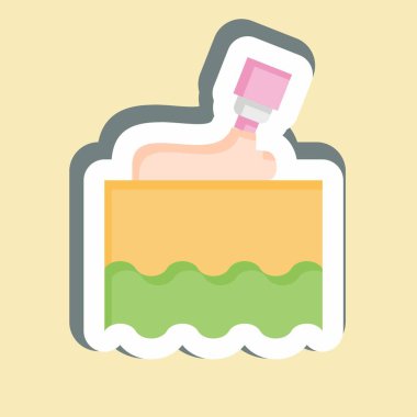 Çıkartma losyonu. Kozmetoloji sembolüyle ilgili. dizayn edilebilir