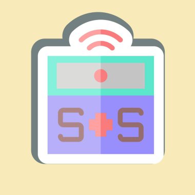 Çıkartma Tıbbi Alarmı. İç Güvenlik sembolüyle ilgili