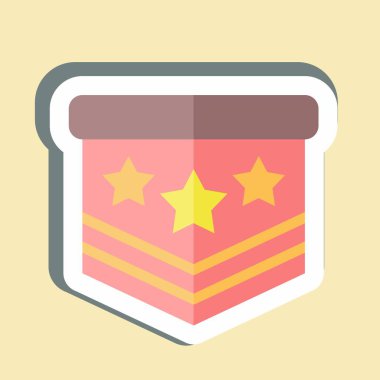 Etiket Askeri Amblemi. Askeri sembolle ilgili. dizayn edilebilir