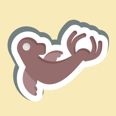 Etiket Keşiş Mührü. Hawaii sembolüyle ilgili. dizayn edilebilir