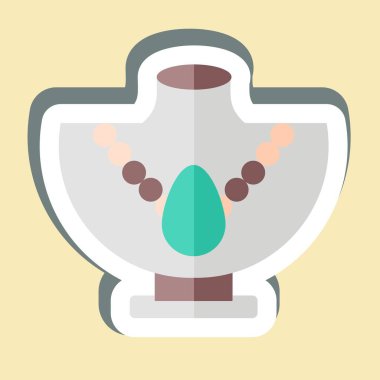 Çıkartmalı kolye. Hawaii sembolüyle ilgili. dizayn edilebilir