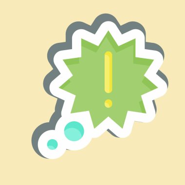 Çıkartma Yeni Fikir. Konuşma sembolüyle ilgili. dizayn edilebilir