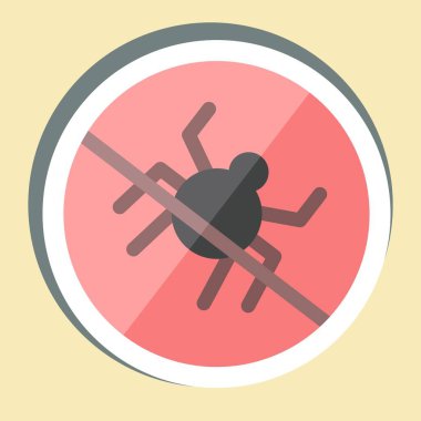 Çıkartma, böcek yok. Yatak sembolü ile ilgili. dizayn edilebilir