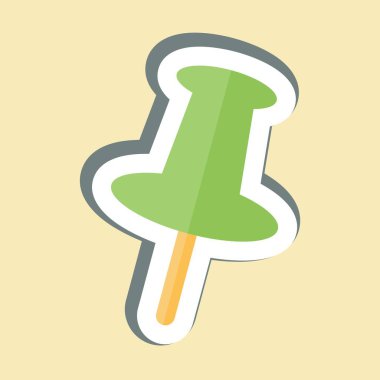 Etiket iğnesi. Konum sembolüyle ilgili. dizayn edilebilir