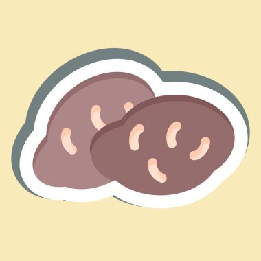 Çıkartmalı Patates. Meyve ve Sebze Sembolü ile ilgili. düzenlenebilir