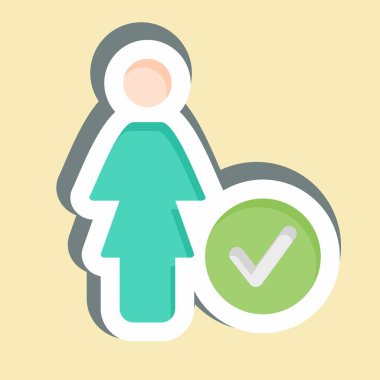 Çıkartma öncelikli. Feminizm sembolüyle ilgili. dizayn edilebilir