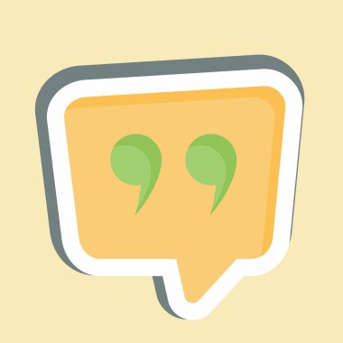 Etiket Qoute. Konuşma sembolüyle ilgili. dizayn edilebilir