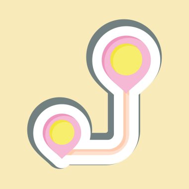 Çıkartma Yolu. Konum sembolüyle ilgili. dizayn edilebilir