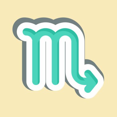 Etiket Akrep. Astroloji sembolüyle ilgili. dizayn edilebilir