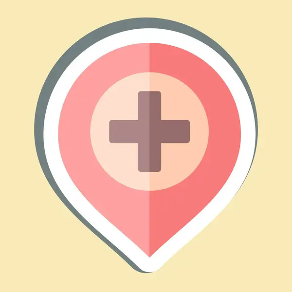 Çıkartma Hastanesi. Konum sembolüyle ilgili. dizayn edilebilir