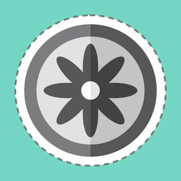 Çıkartma çizgisi Bohemian 'ı kesti. Astroloji sembolüyle ilgili. dizayn edilebilir