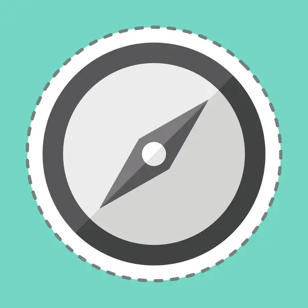 Etiket hattı pusulayı kesti. Konum sembolüyle ilgili. dizayn edilebilir