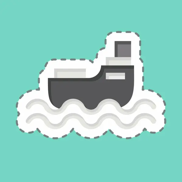 Çıkartma hattı gemiyi kesti. Ulaşım sembolüyle ilgili. dizayn edilebilir