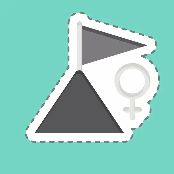 Çıkartma hattı kesildi. Başarılı. Feminizm sembolüyle ilgili. dizayn edilebilir