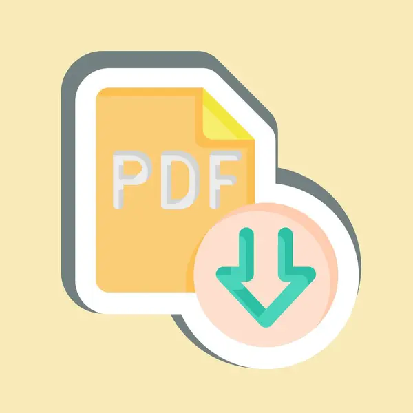 Etiket PDF Dosyası. İndirme sembolüyle ilgili. dizayn edilebilir